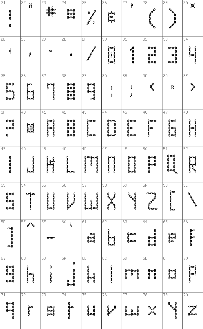 Download free Chain Letter Regular font dafontfree.net