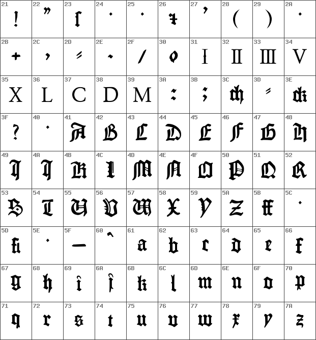 Download free Fraktur Gutenberg B42 Regular font dafontfree.net