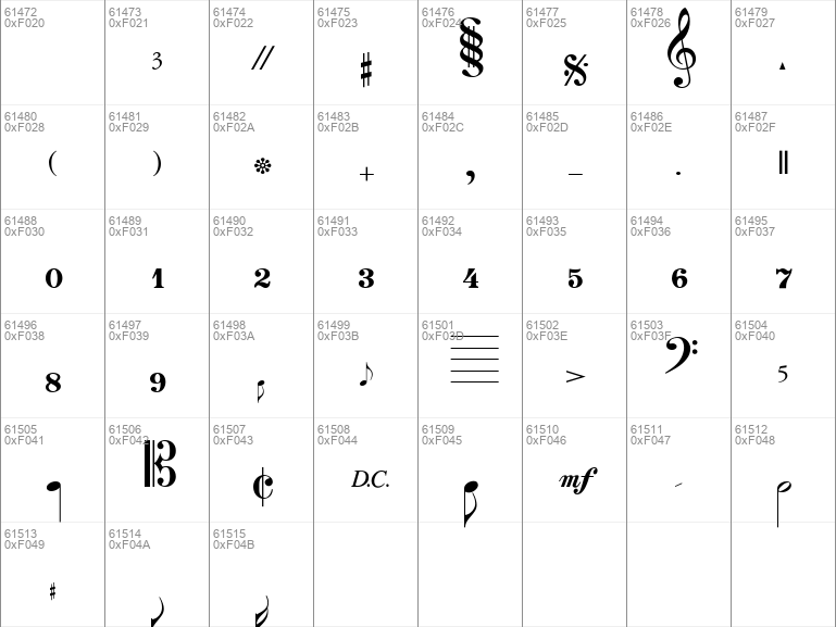 music notation font for microsoft word