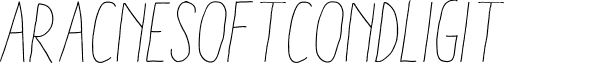 AracneSoftCondLigIt   Aracne Soft Condensed Light Italic.ttf