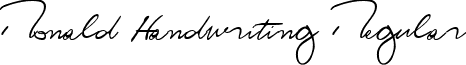 Ronald Handwriting Regular Ronald Handwriting.ttf