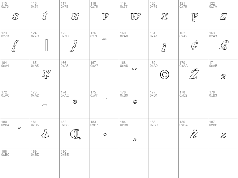 Download free RothsteinOutline Regular font | rothsteinoutline-normal.ttf