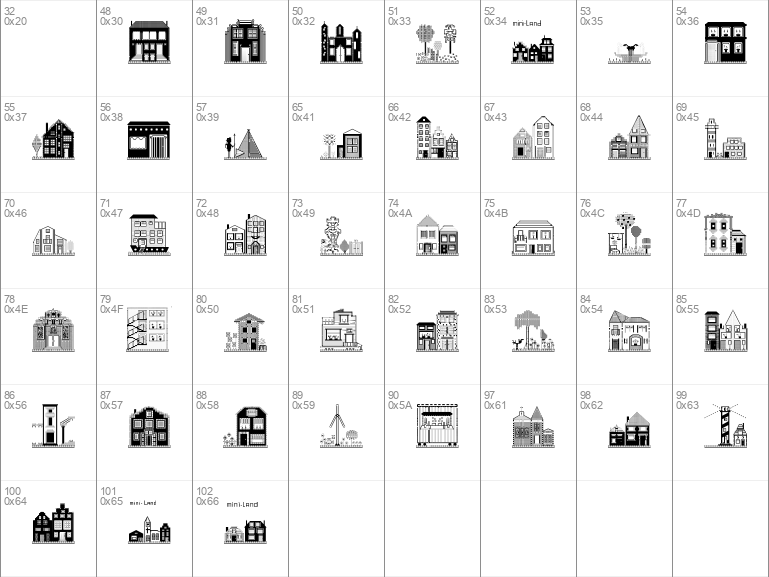 Download free Houses Three Regular font | Houses Three.ttf