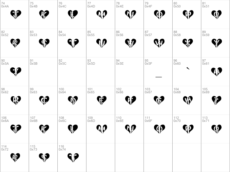 Download free Heart Broken Regular font | Heartbroken.ttf