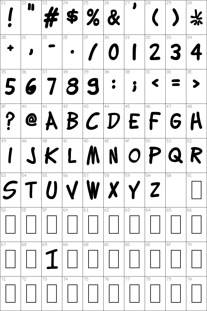 Download free Lettering1 Weird Bold font | LETT1WB.TTF